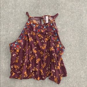 High Neck Printed Tank